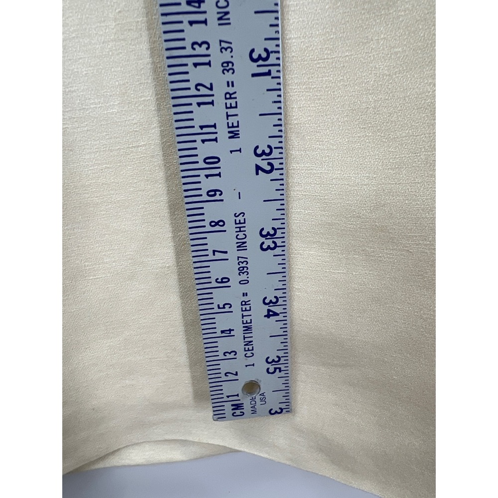 Ann Taylor Cream Linen Rayon Maxi Skirt 14 Lined‎ Side Slit Minimalist Old Money - Picture 4 of 7